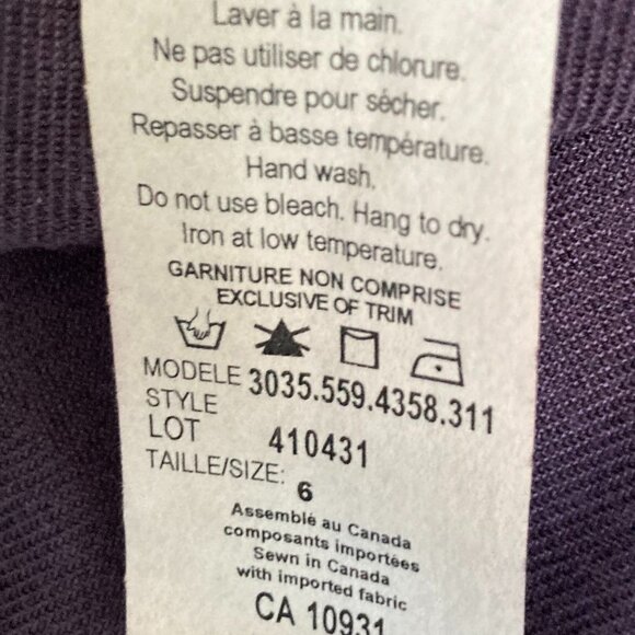 Purple Ruffle Blouse with Shoulder Pads - Picture 5 of 5